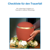 Checkliste für den Trauerfall